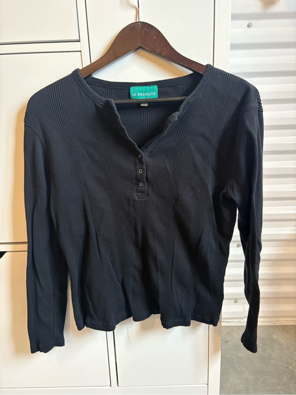 🤎3/$20🤎LaRedoute Black Ribbed Top